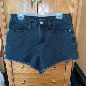 Black jean shorts